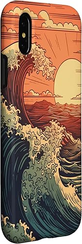 Miniatura 9 de Funda para iPhone 11 Pro Max Ocean Waves Beach Theme Sunrise Orange Hue