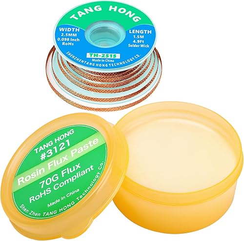 Miniatura 8 de TANG HONG Sn42Bi58, pasta de soldadura sin plomo respetuosa con el medio ambiente, pasta de soldadura sin limpieza de 280.4 F, pasta de soldadura