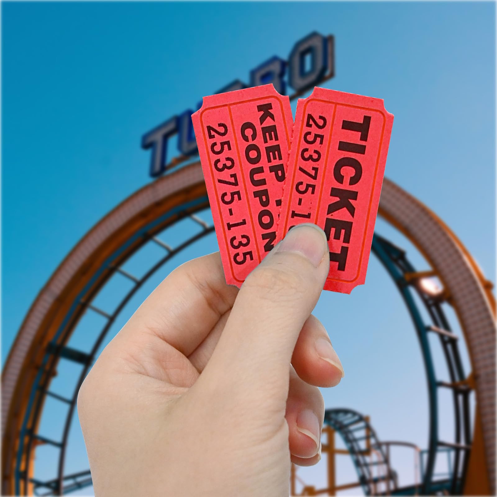 Snapklik.com : 100 Raffle Tickets, 50/50 Double Ticket, Bold Numbers ...