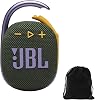JBL Clip 4 Altavoz Bluetooth portátil con estuche protector CCI Deluxe (Verde) 1
