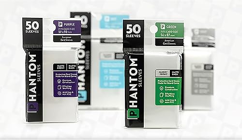 Miniatura 6 de Phantom Sleeves: Rojo Tamaño 1.772 x 2.677 in: Frente Brillante / Mate Atrás – Paquete de 50 – Fundas protectoras transparentes para tarjetas de