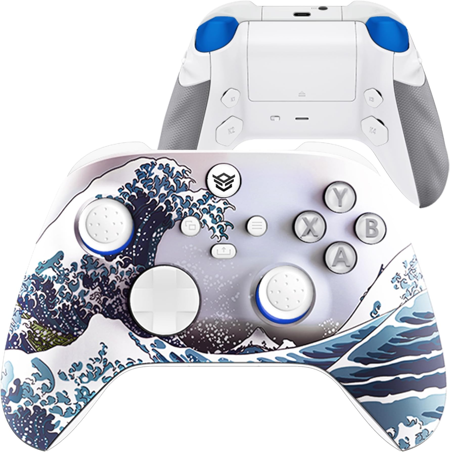 HEXGAMING ADVANCE Wireless Controller for Xbox Series X & S, for Xbox One, and for Windows 7/8/10-4 Remappable Back Buttons - Triggers Stop - Interchangeable Thumbsticks - Waves