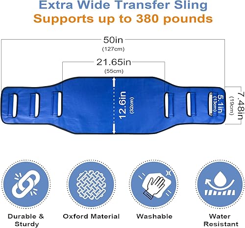 Miniatura 2 de Cinturón de transferencia de cinturón de transferencia, cinturón acolchado para la marcha, elevación de pacientes resistente, ayuda de elevación y