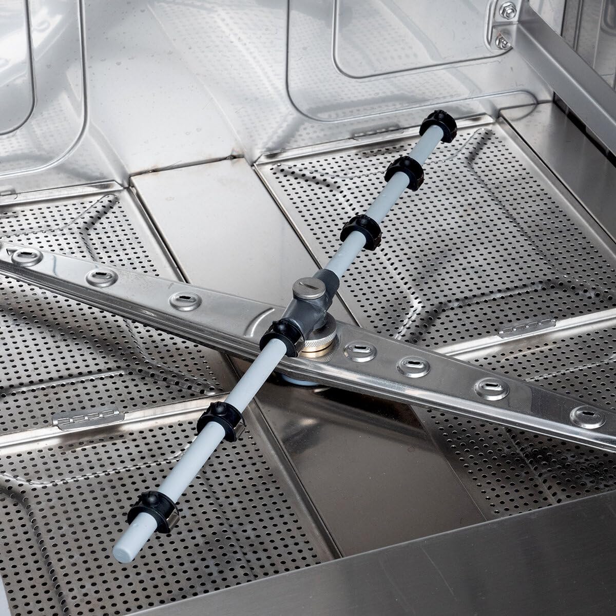 Geschirrspülmaschine HYPRO-GSM54SLE | Korb 50×50 cm | Gastro Geschirrspüler | Reiniger- & Klarspüldosierer | Ablauf- & Drucksteigerungspumpe | Enthärter | 400 V | Edelstahl | Made in Europe