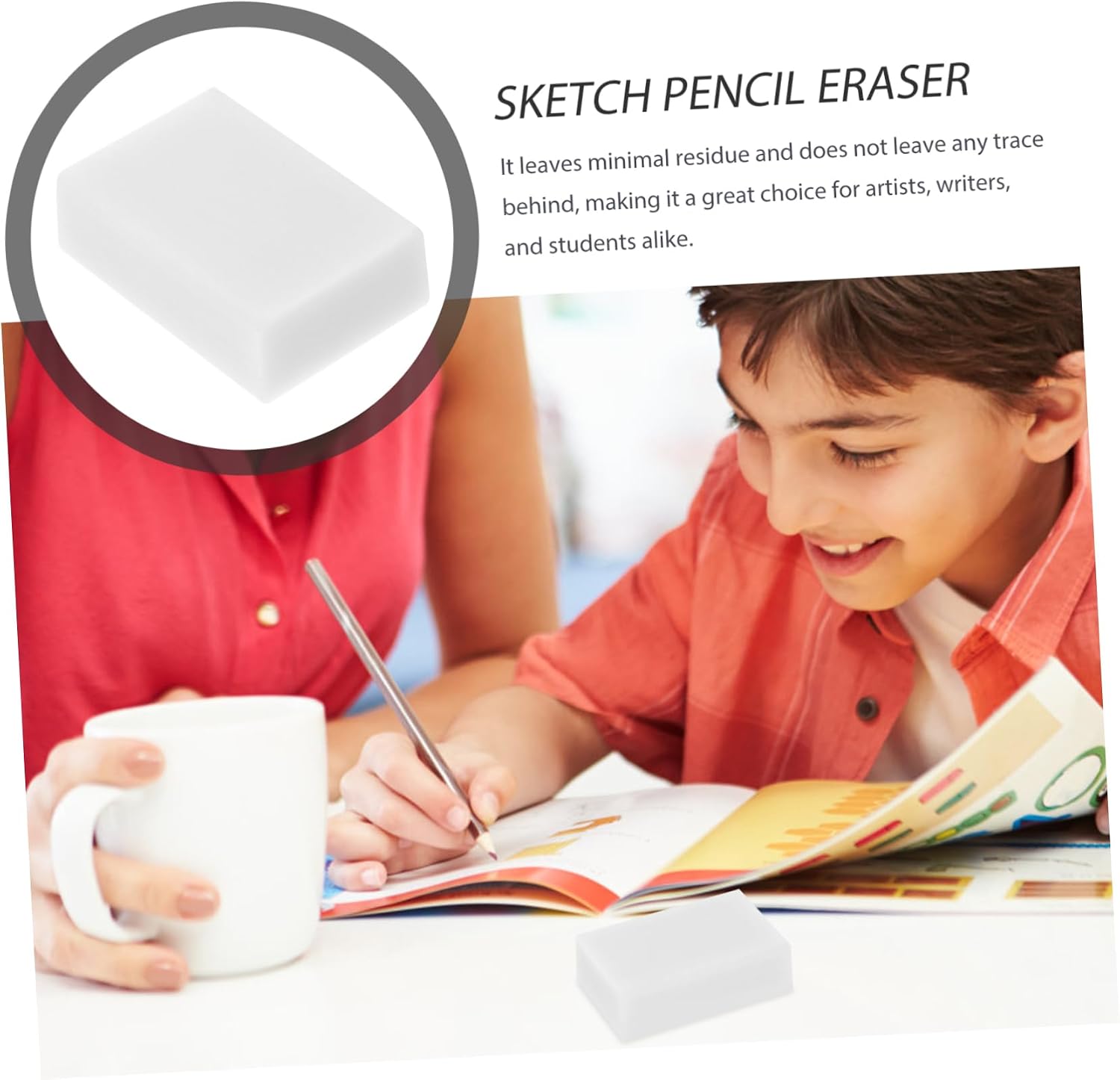 Uonlytech 150pcs Professional Pencil Erasers for Drawing and Drafting Art Erasers for Sketching Life Drawing and Writing Clean Versatile School and Office Use