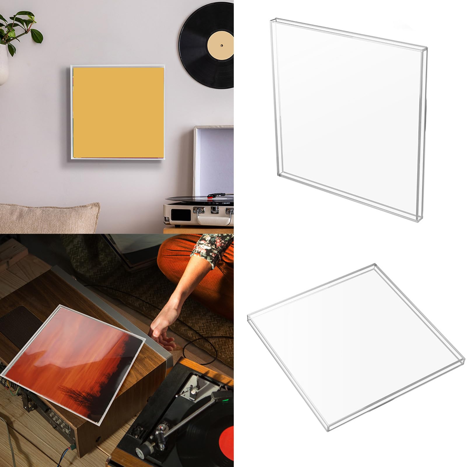 Kangnice Vinyls Album Wall Rack Display Stand Contemporary Record Storage For Vinyls Aficionados
