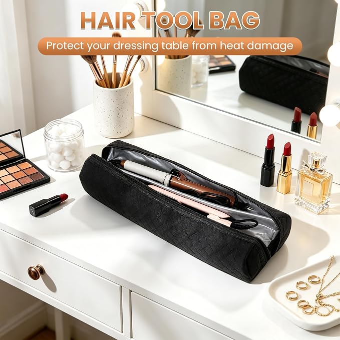 Bolso organizador para herramientas de cabello resistente al calor miniatura 6