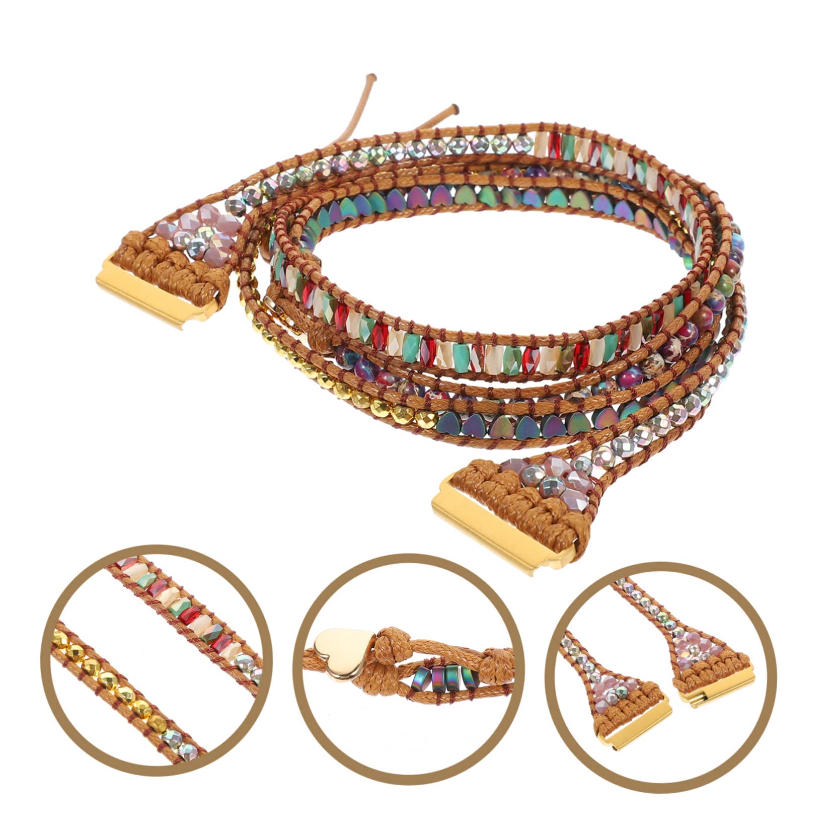 Uonlytech 2pièces Bracelet Naturel Pour Montre Compatible Avec Sangle Créative Et Élégante Confort Supérieur Et Facile à Installer