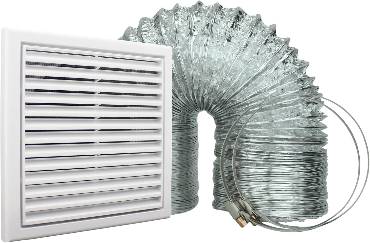 VENTS Cooker Hood Duct Vent Kit, 100mm (4inch) Diameter. White