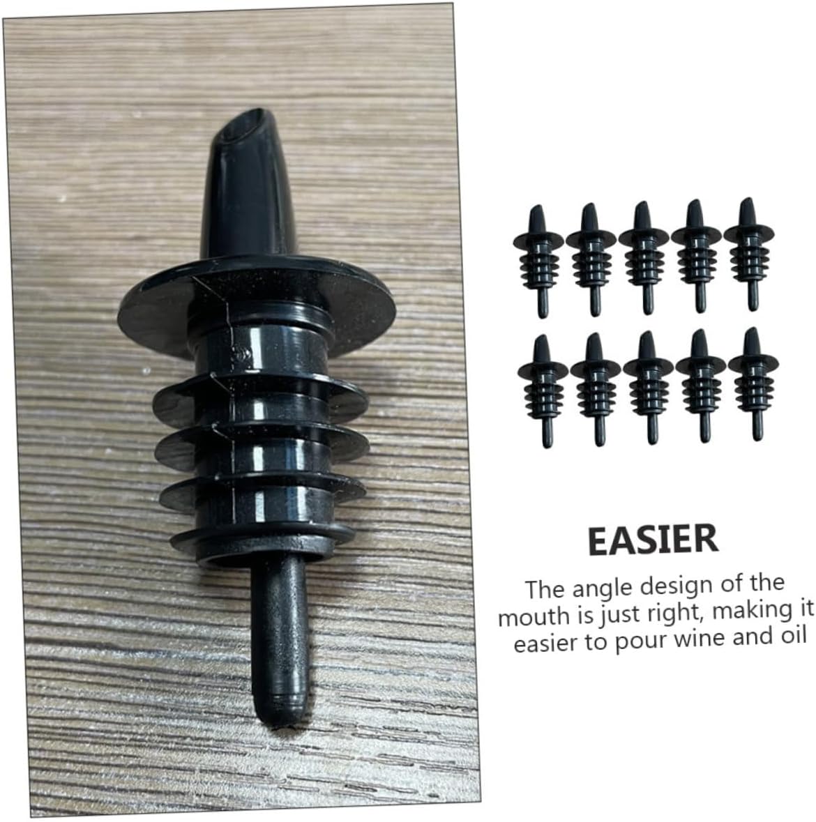 10pcs Wine Pourers Wine Bottle Stoppers for Airtight Seal Smooth Edges for Cocktails and Essential Bar Accessories for Parties
