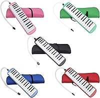 Vista 5 de Melodica - Pianica portátil de 32 teclas con bolsa de transporte, boquillas cortas y largas para principiantes, regalo para niños