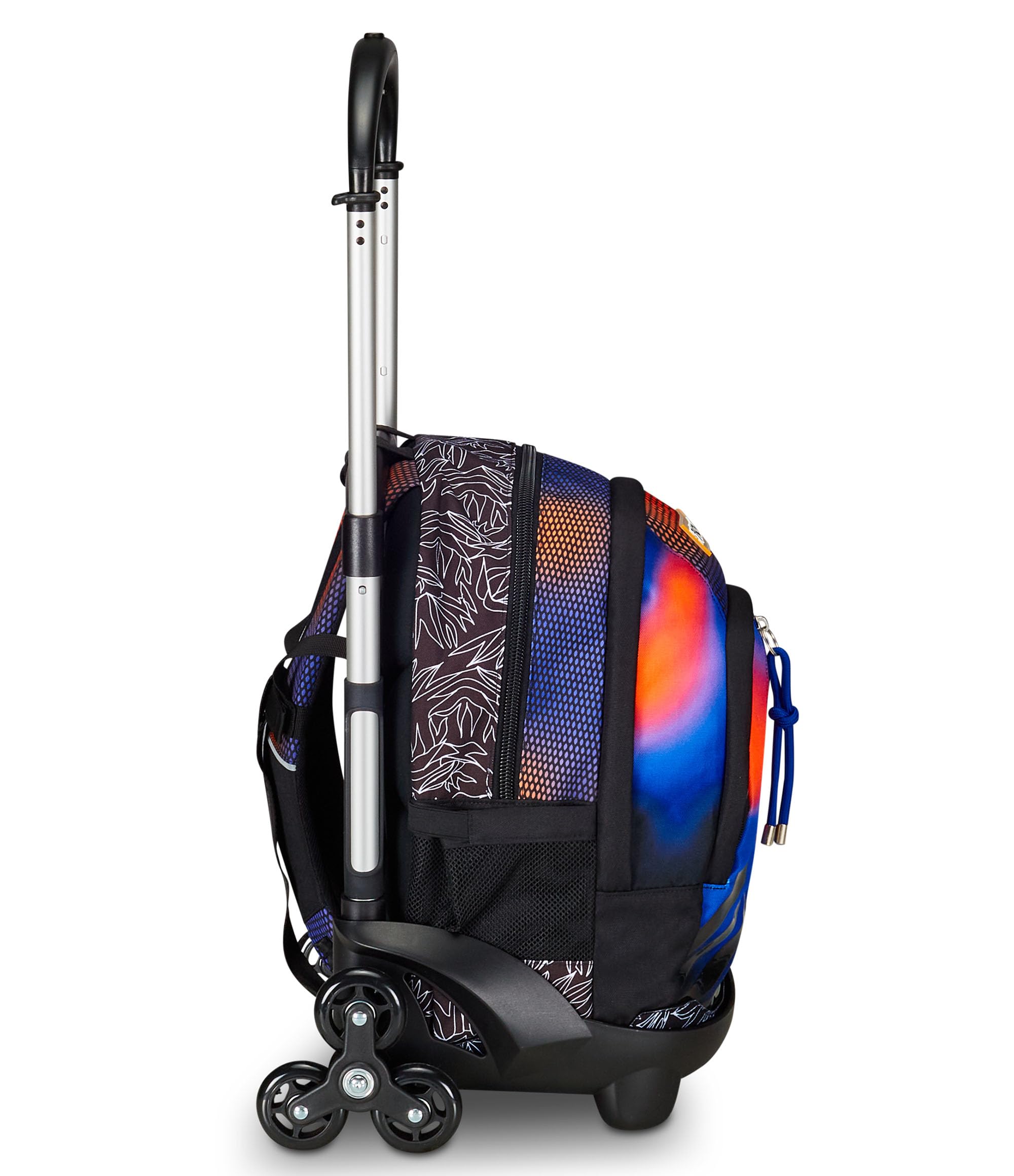Seven Trolley Scuola Flex 3 Ruote, Blu, Shadefull Boy, 3 in 1, Triplo Uso, Zaino Con Carrello Sganciabile, Tasca Porta Borraccia e Crossover System, Zaino Scuola Viaggio, Bambino Ragazzo