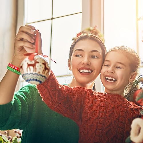 Miniatura 5 de Capoda 120 pulseras de silicona de Navidad a granel, banda de goma de Navidad, accesorios de regalo para calcetines de Navidad, suministros de