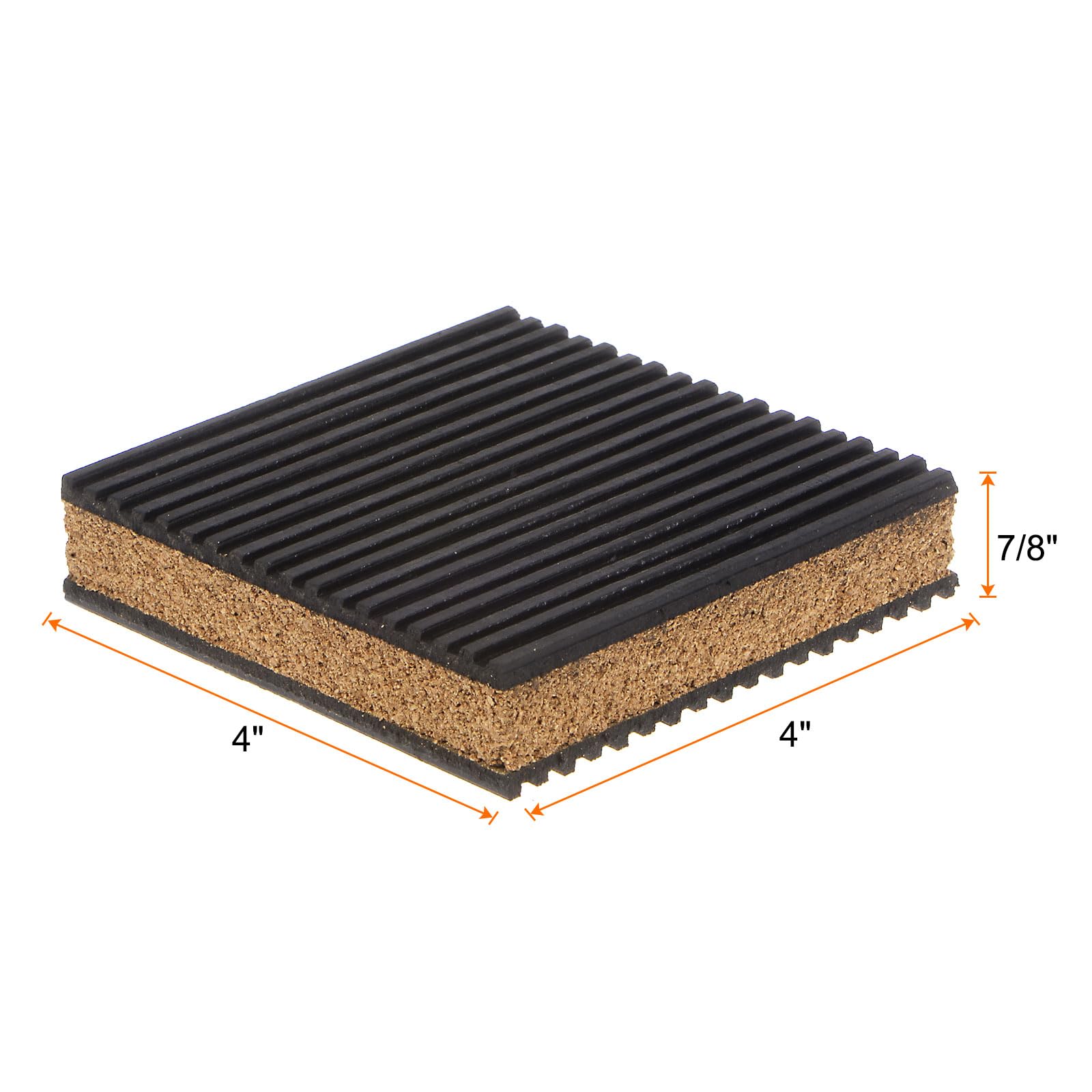 Produktbild von QUARKZMAN 12x Anti-Vibrationspads 5 X 5 X 2,2 Cm – Gummi/EVA-Sandwich Mit Riffelung – Für Waschmaschine, Kompressor, Laufband & Co. – Lärmmindernd & Rutschfest