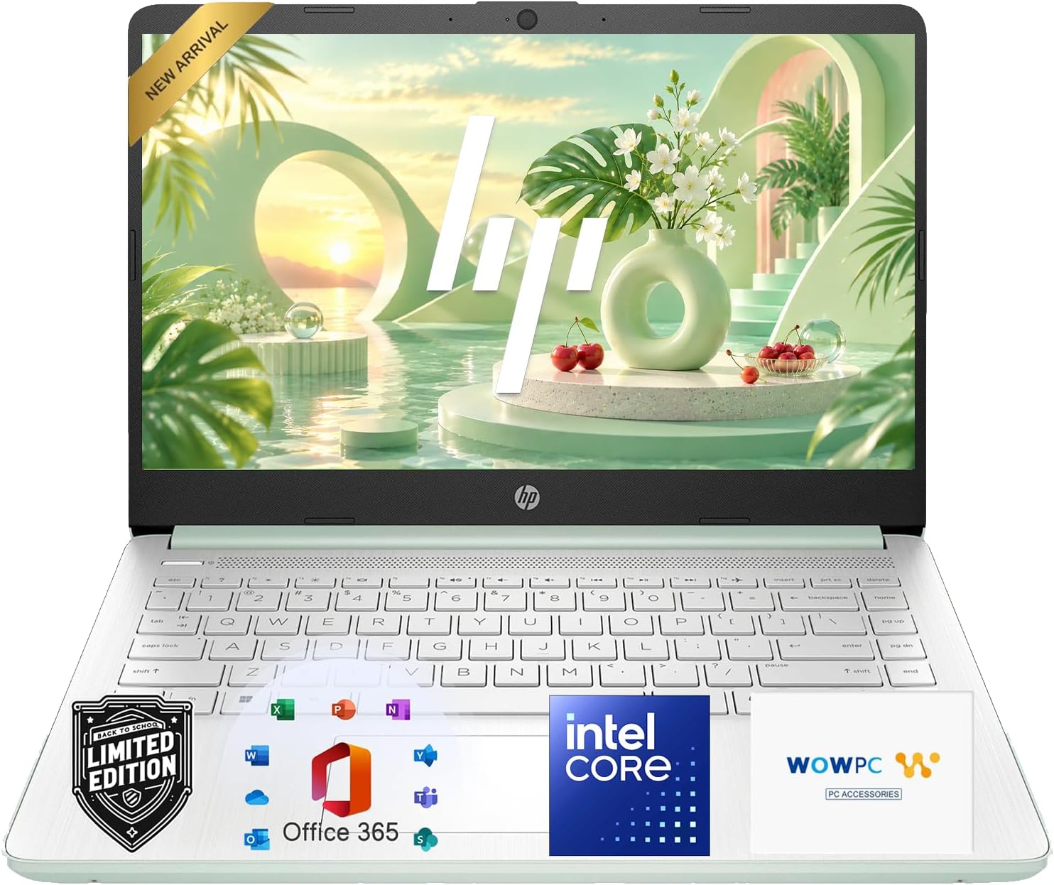 HP 14 inch Laptop, 2027 Edition, Intel N150 Processor, 4GB DDR5 RAM, 128GB SSD, 1TB Cloud Storage, Windows 11 with Microsoft 365