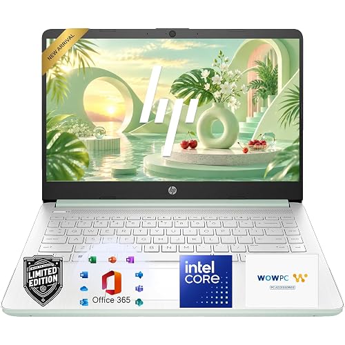 HP 14 inch Laptop, 2027 Edition, Intel N150 CPU, 4GB RAM, 128GB SSD, Copilot AI, 1TB Cloud Storage, Long Battery Life, Win 11 with Microsoft 365