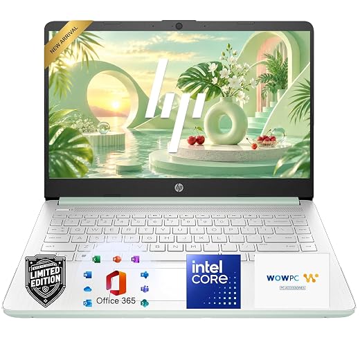 HP 14 Laptop Computer, 2027 Edition, Intel N150 CPU, 4GB RAM, 128GB SSD, 1TB Cloud Storage, Win 11 with Microsoft 365