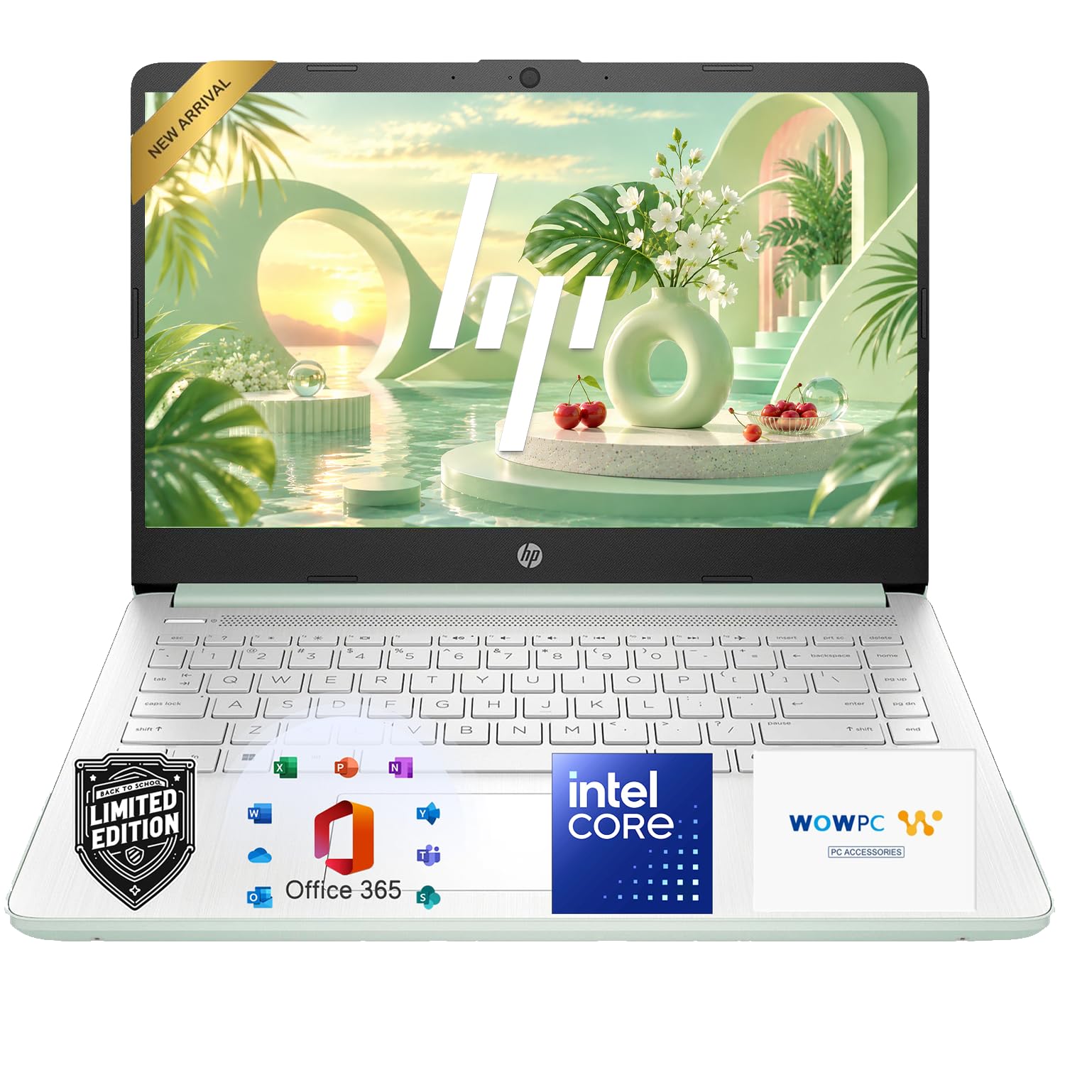 HP 14 inch Laptop Computer, 2026-2027 Edition, Intel N150 Processor, 4GB DDR5 RAM, 128GB SSD, 1TB Cloud Storage, Windows 11 with Microsoft 365