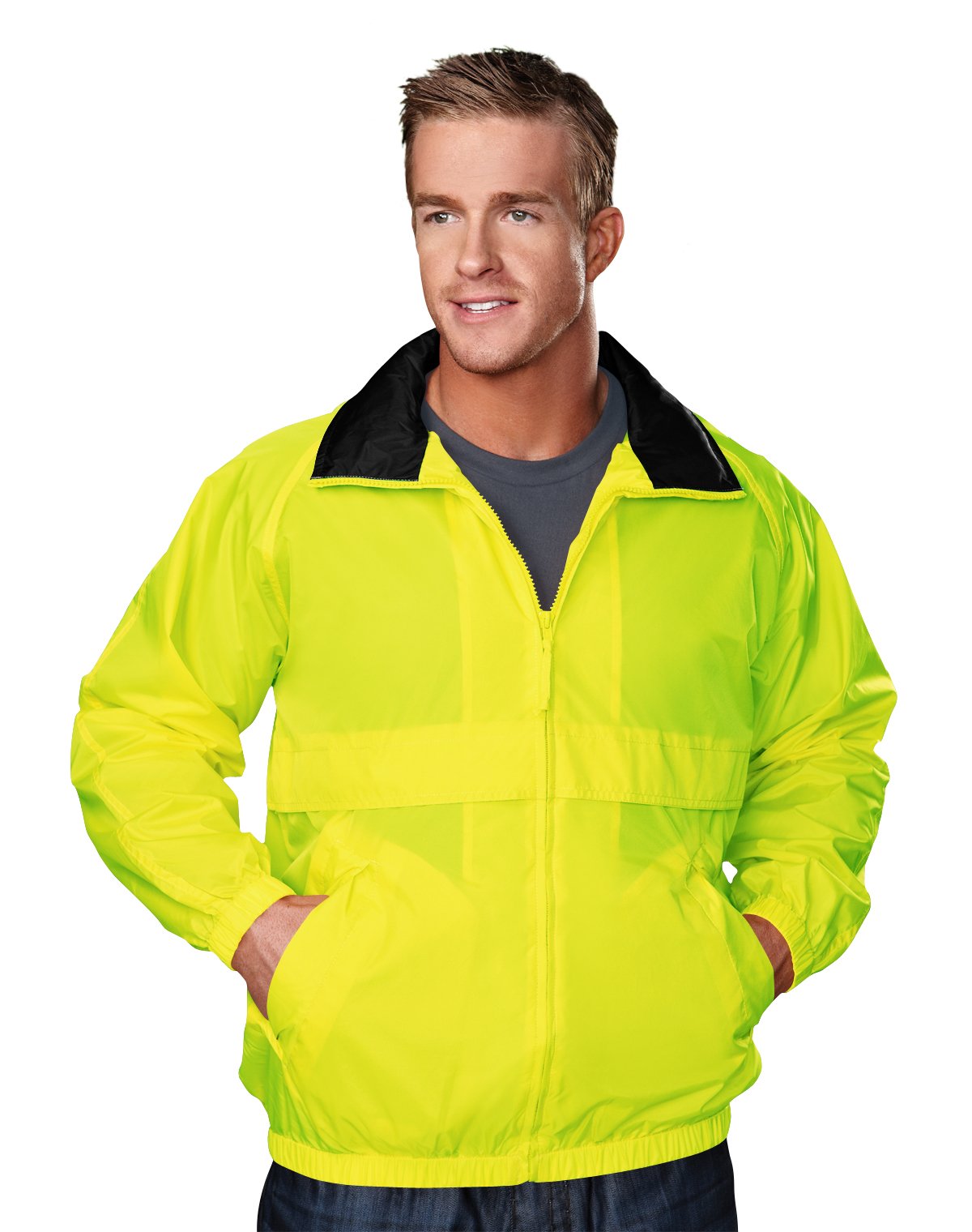 AFC Men’s Windbreaker Jacket Regular &amp; Big &amp; Tall S to 6X Water Resistant Coat