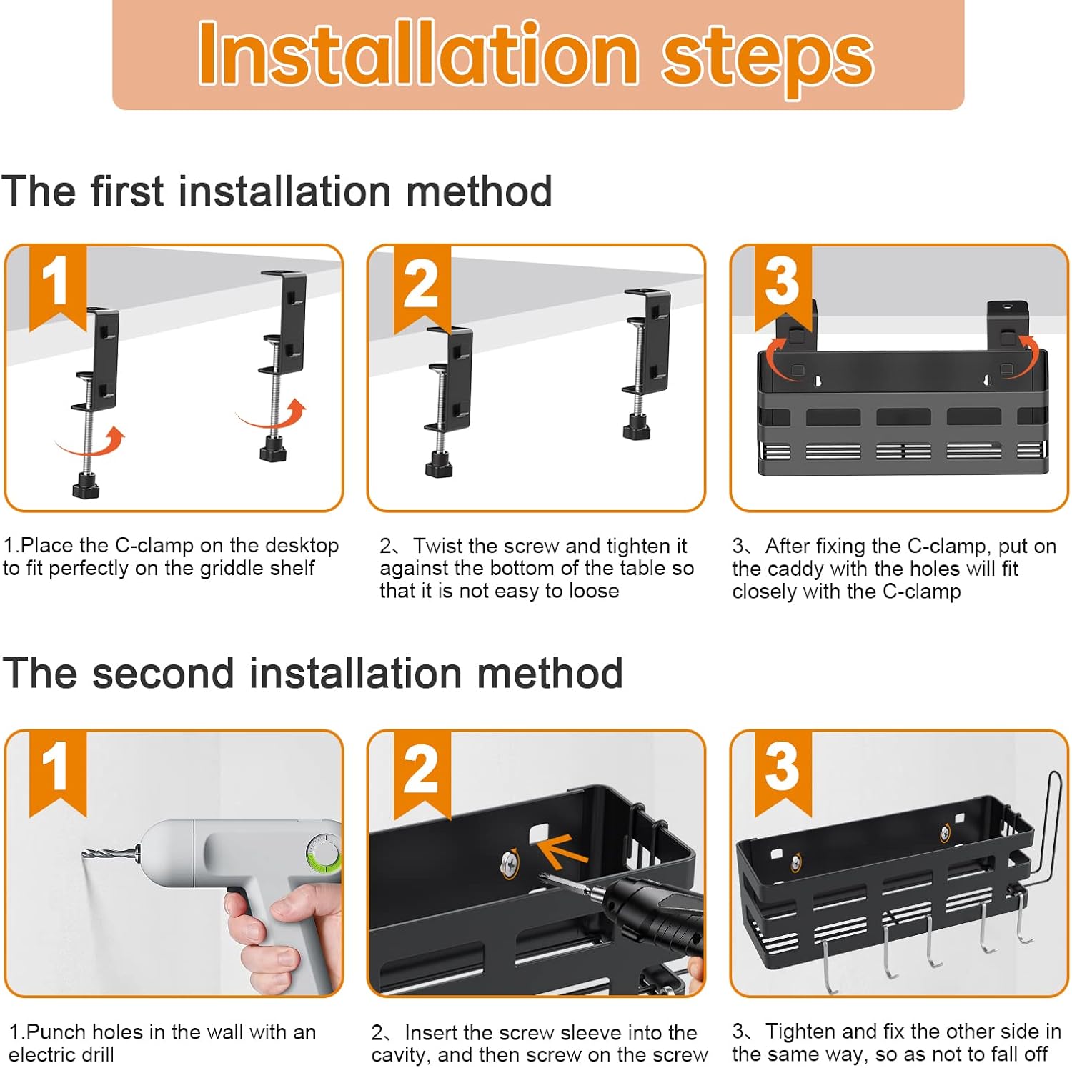 Griddle Caddy for Blackstone 28/36/22/17 inch, Universal BBQ Grill Caddy for Outdoor Grill with Paper Towel Holder & 9" Tong, for Blackstone Griddle Accessories Tool Holder Caddy