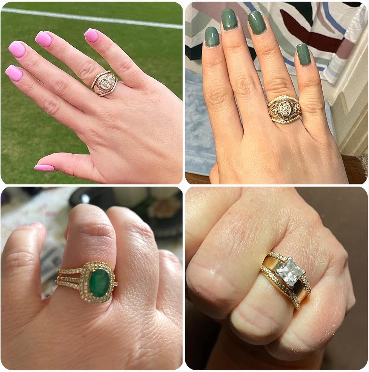 Newshe Jewellery Cubic Zirconia Curved Wedding Bands for Women Ring Enhancer Guard for Engagement Rings 925 Sterling Silver Size 4-13 - Image 2