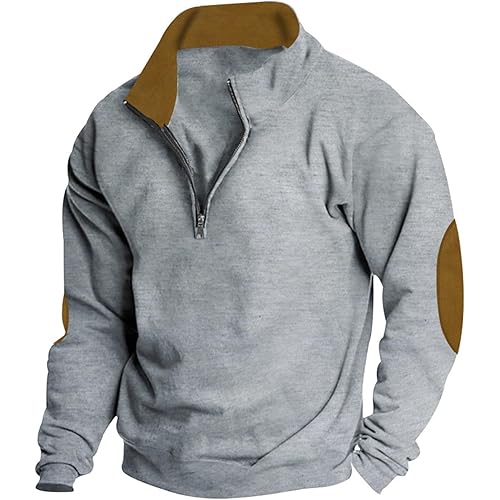 Mens Fashion Hoodies Oversized 1/4 Zip Up Sweatshirt Cowboy Western Aztec Lapel Pullover Casual Long Sleeve Sweater