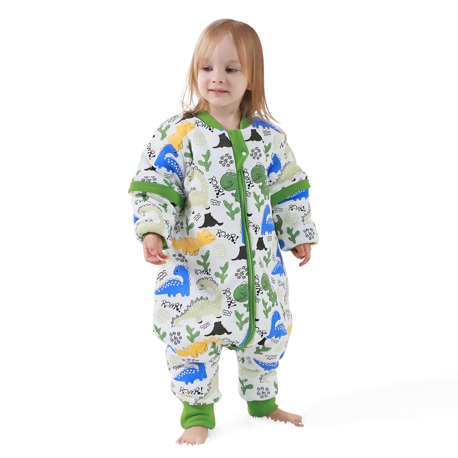 MIKAFEN Baby Sleeping Bag with Feet 3.5 tog Winter, Kid Winter Sleeping Bag with Legs,6-18 months Dinosaurs