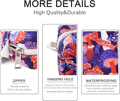 Miniatura 9 de qianshan Organizador de cartera multifuncional, estuche impermeable con cremallera, estuche de almacenamiento de suministros para diarios pequeños