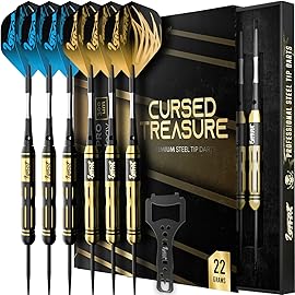 IgnatGames Premium Steel Tip Darts - 3/6/12 Pack Brass Barrels with Aluminum Shafts, 16 GlideXPro Flight Set, Tool Kit & Giftable Case