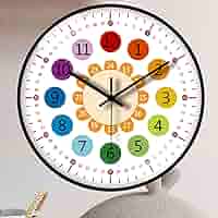 Orologio Da Parete Bambini SPORWAY - Senza Ticchettio, Educativo 30cm Per Cameretta - Foto 2