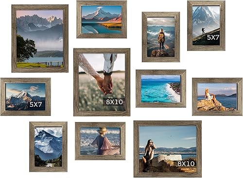 Muzilife - 11, 12 portaretratos para collage, marcos para fotos para exhibición y decoración de la pared para el comedor, el dormitorio y la sala de