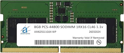 Adamanta 8 GB (1 x 8 GB) Compatible con Dell OptiPlex 7010 Micro Plus, 7020 Micro Plus, 7020 Micro Laptop DDR5 5600MHz PC5-44800 SODIMM 1Rx16 CL46