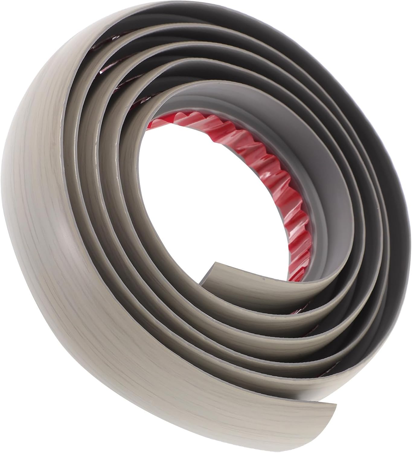Didiseaon Self Adhesive PVC Threshold Transition Strip for Flooring Projects and Door Thresholds, Floor Edging Strip with Anti-Tripping Feature, 2m Floor Molding Trim for Wood to Tile Carpet