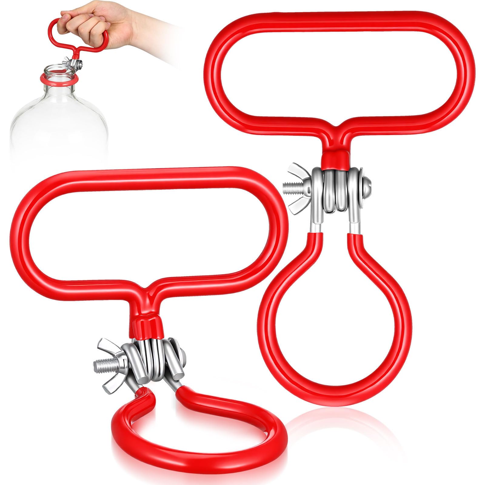 Asa para garrafas SHINEOFI: soporte de agarre para fermentadores de agua y vino casero