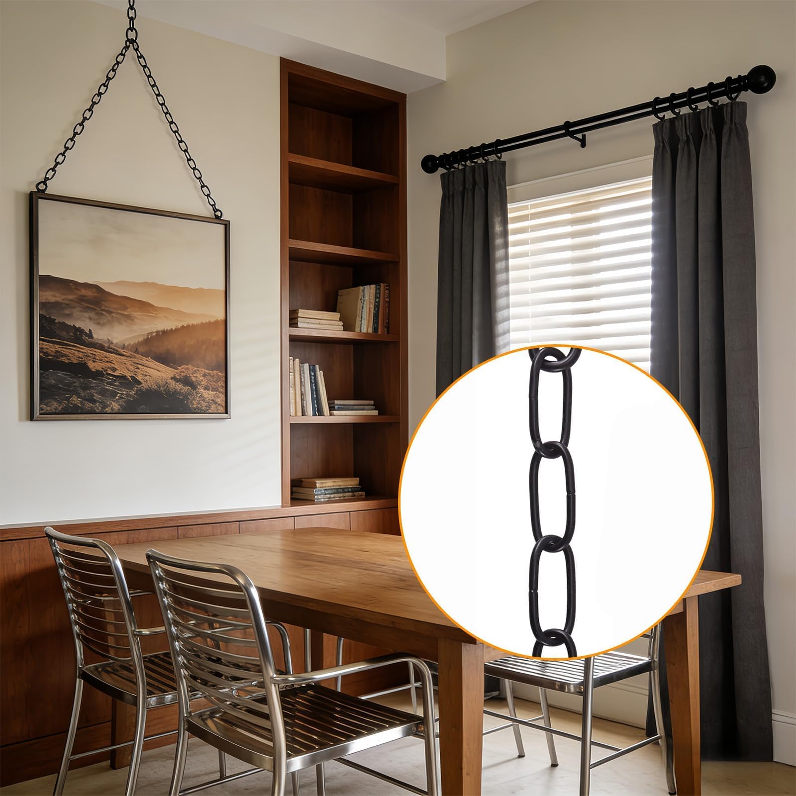 6 Feet Industrial Black Chain for Light Fixture — Amazon image 7