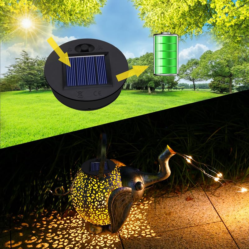 Kit 2 Pezzi Ricambio Luci Solari A Fiamma Tremolante Per Lanterne Mongolfiera - Impermeabile IP55