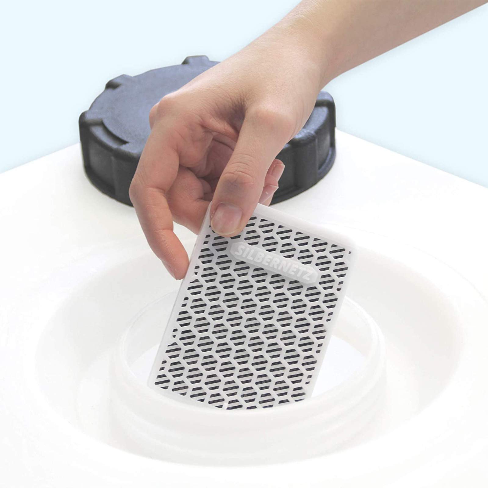 Trío de sistema de higiene de agua dulce de hasta 120 l: descalcificador, desinfección, red de plata, ideal para caravanas, autocaravanas y barcos