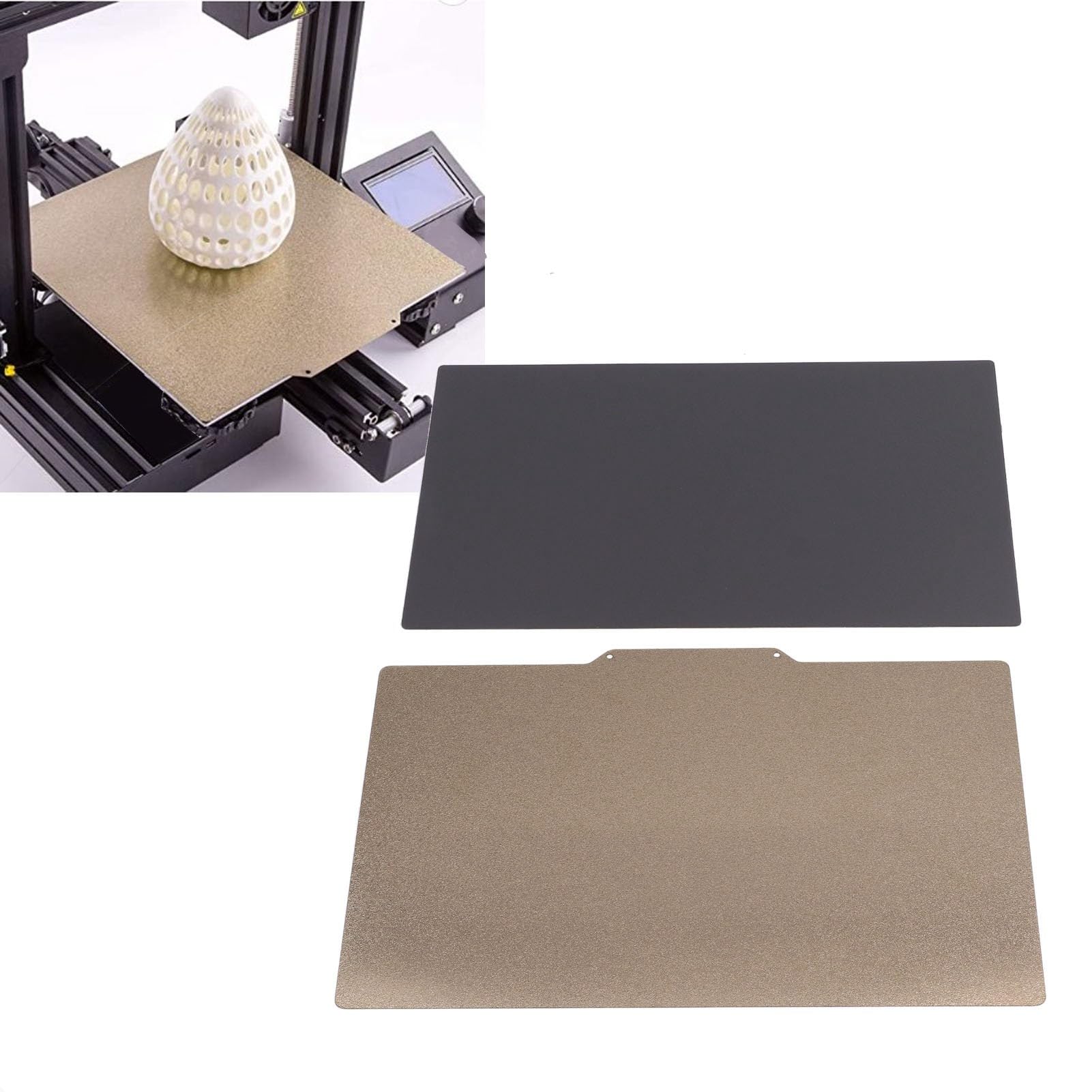 Feuille PEI 200 x 300 mm, support de plaque de construction magnétique, impression double face, plate-forme de lit chauffante en acier à ressort magnétique pour l'impression 3D