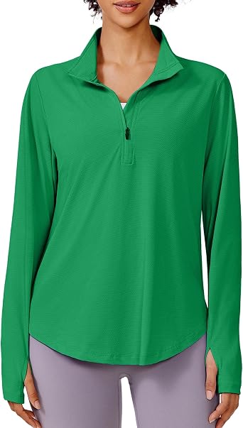 25% off: PINSPARK Women's Long Sleeve Shirts UPF 50+ Sun Shirt Half Zip Workout Top