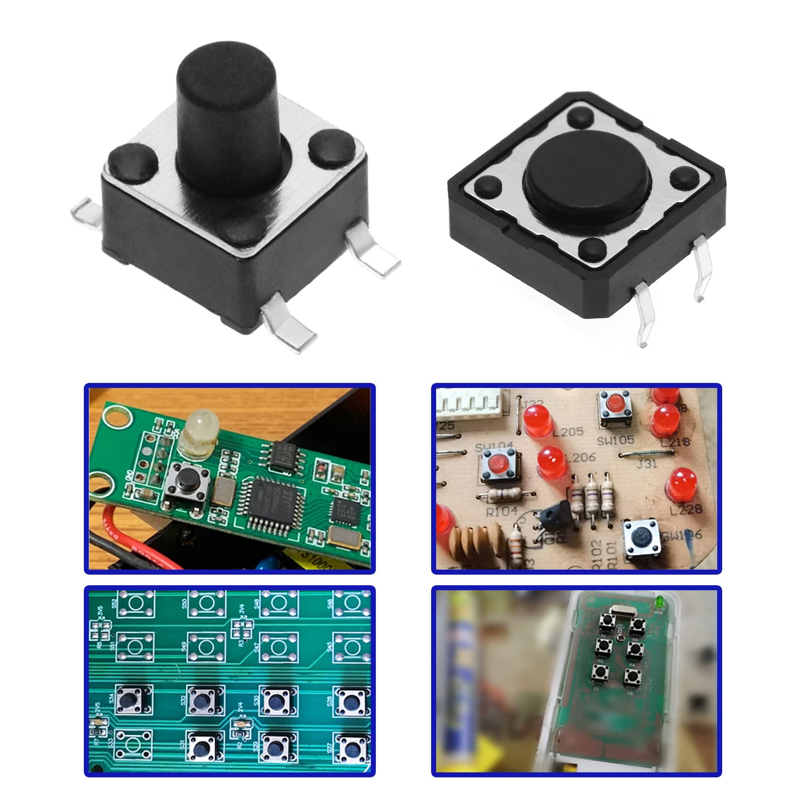 Tact Switches 260PCS Tactile Push Button Switch Assortment Kit - 26 ...