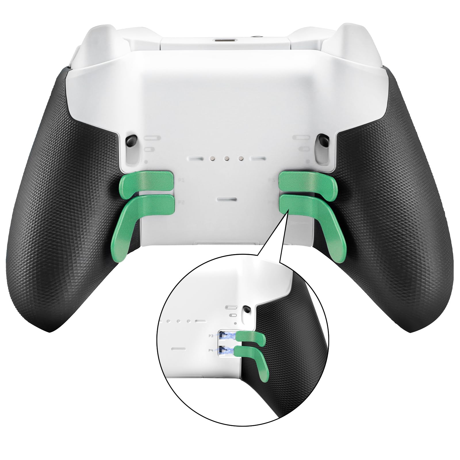 Ensemble de Boutons Métalliques pour Manette Xbox Elite Series 2 Contient 6 Joysticks à Revêtement Métallique, 4 Palettes, 2 D-pads, 1 Outil de Réglage pour Xbox Elite Series 2-Core (Vert Gazon) - 5