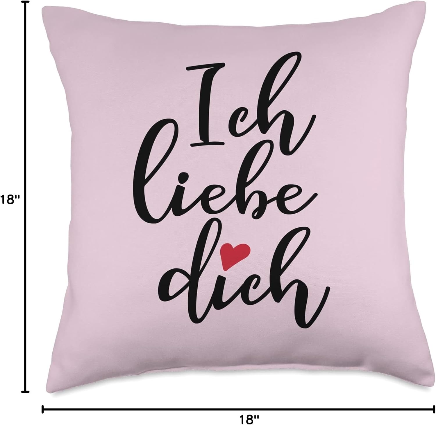 Ich Liebe Dich Cute I Love You German Valentine's Day Throw Pillow