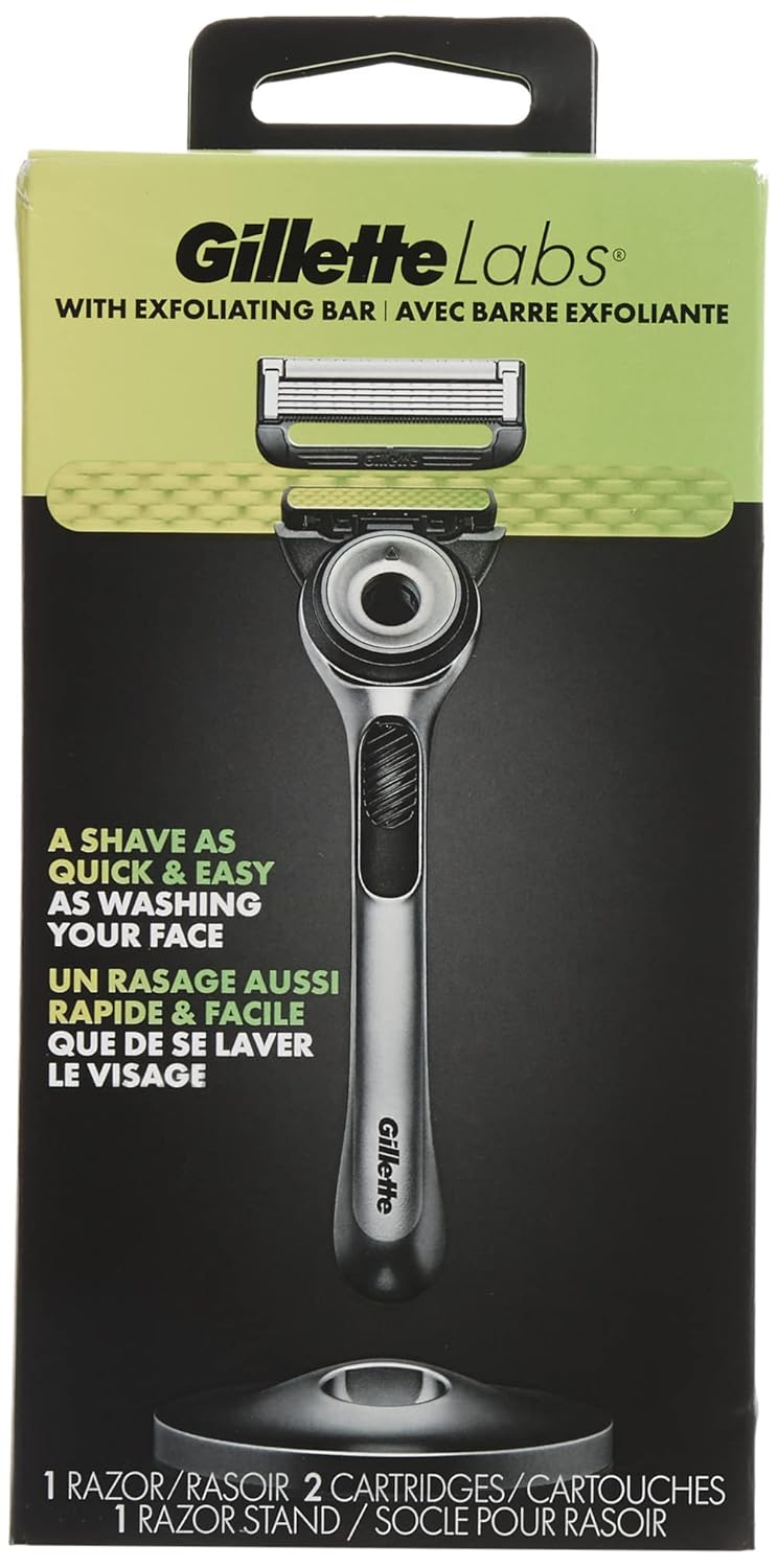 Gillette Labs Mens Razor with Exfoliating Bar, Shaving Kit for Men, Includes 1 Handle, 2 Razor Blade Refills, 1 Premium Magnetic Stand - Image 6
