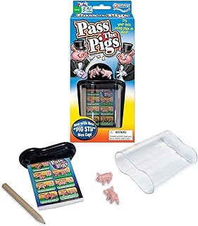 Big Game Toys~Classic Pass The Pigs Party Game Pig Sty Dice Cup Cards case