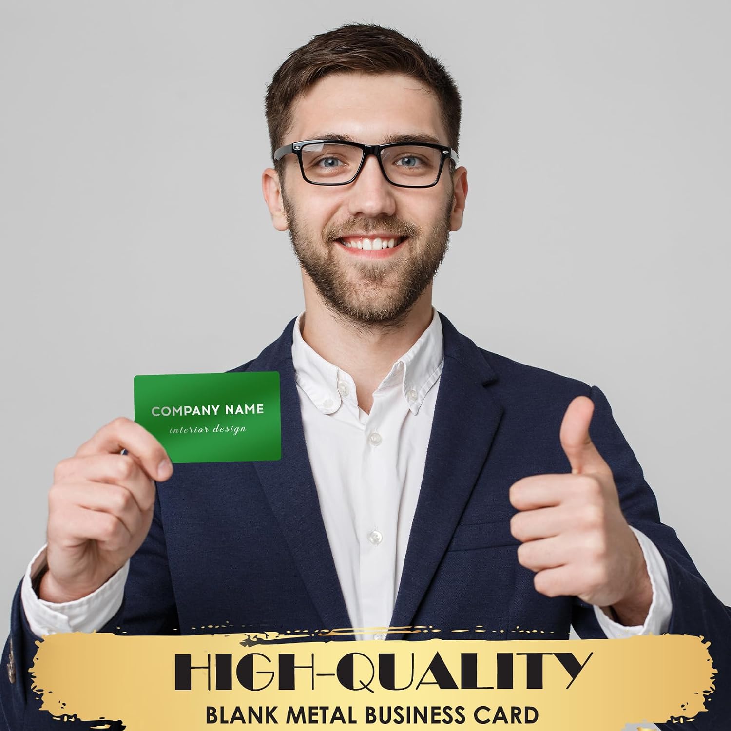 weparmeety 86 x 54 x 0.45 mm 100 Pcs Metal Engraving Blanks Aluminum Sheet Laser Engraving Business Card Multipurpose DIY Gift Cards (Green)