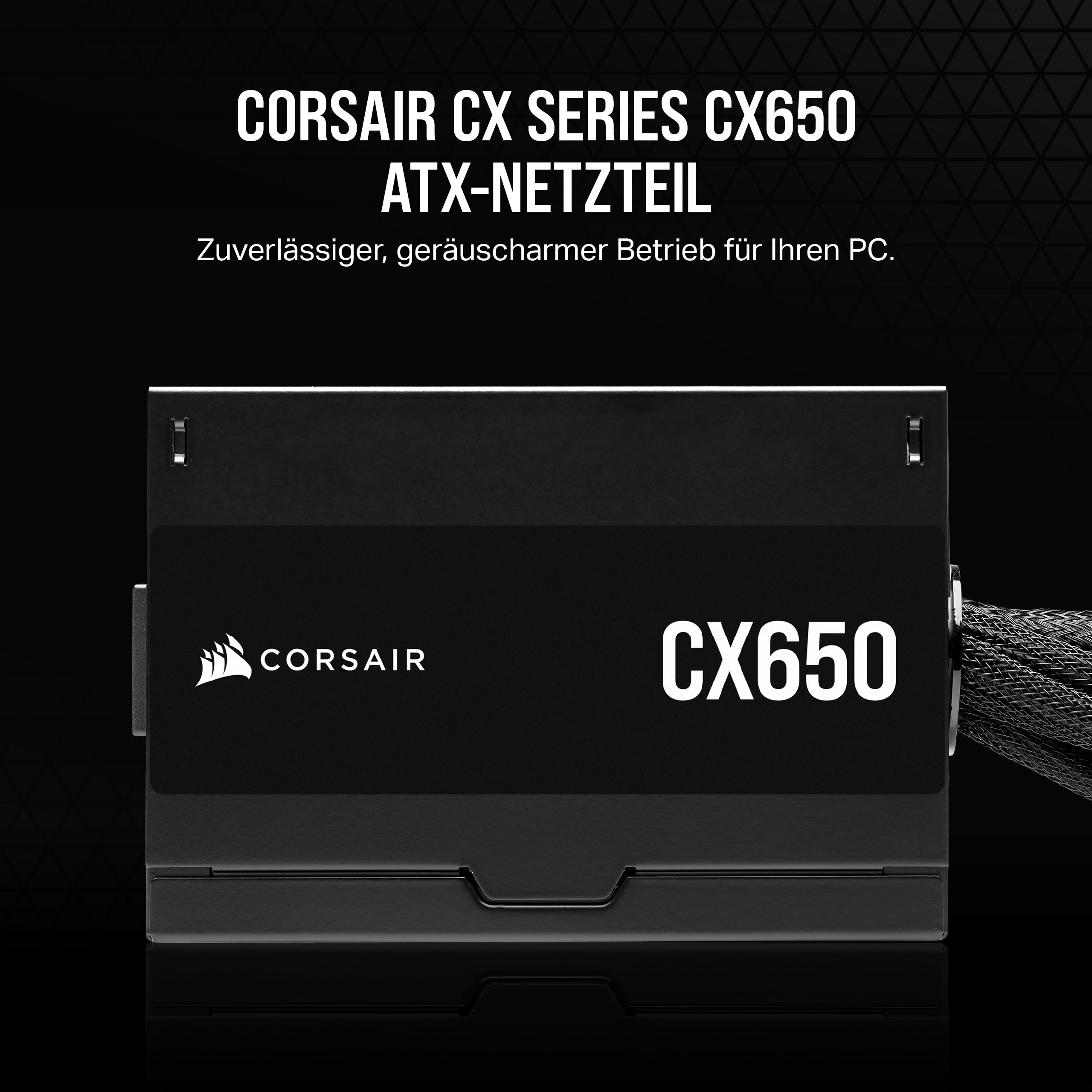 CORSAIR CX650 ATX 650W Netzteil - 80 Plus Bronze Zertifiziert - Geräuscharm - Ummantelte Kabel - Nicht Modular - EU - Schwarz