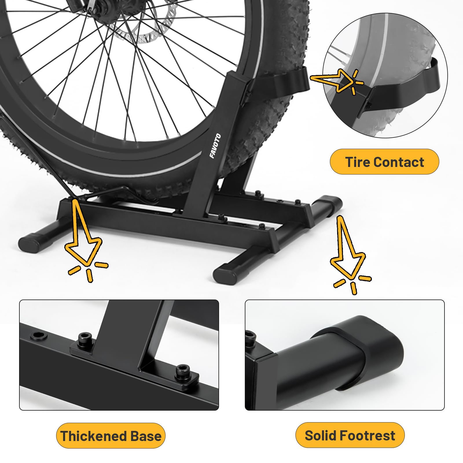 Favoto E-bike Fahrradständer Rennrad Fahrradhalter - fahrradständer Boden für Elektrofahrräder und Fahrräder 20-29 Zoll Maximalgewicht 38kg