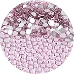 NCB 3000pcs Flatback Round Glass Nail Art Rhinestones Crystal for DIY Making Accessories Shoes, Clothes, Face Art, Bags, Manicure (Lt. Rose, SS6 3000pcs)