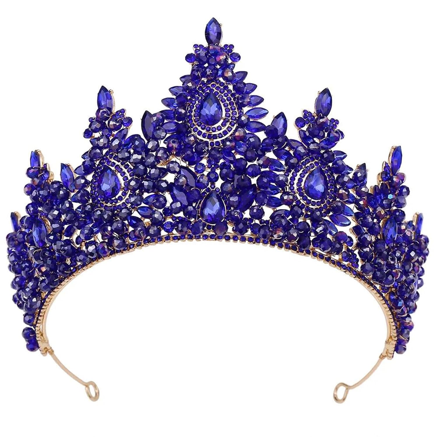 Crystal Tiara Crown For Women Royal Queen Princess Rhinestone Headpiece Bridal Wedding Hair Accessories