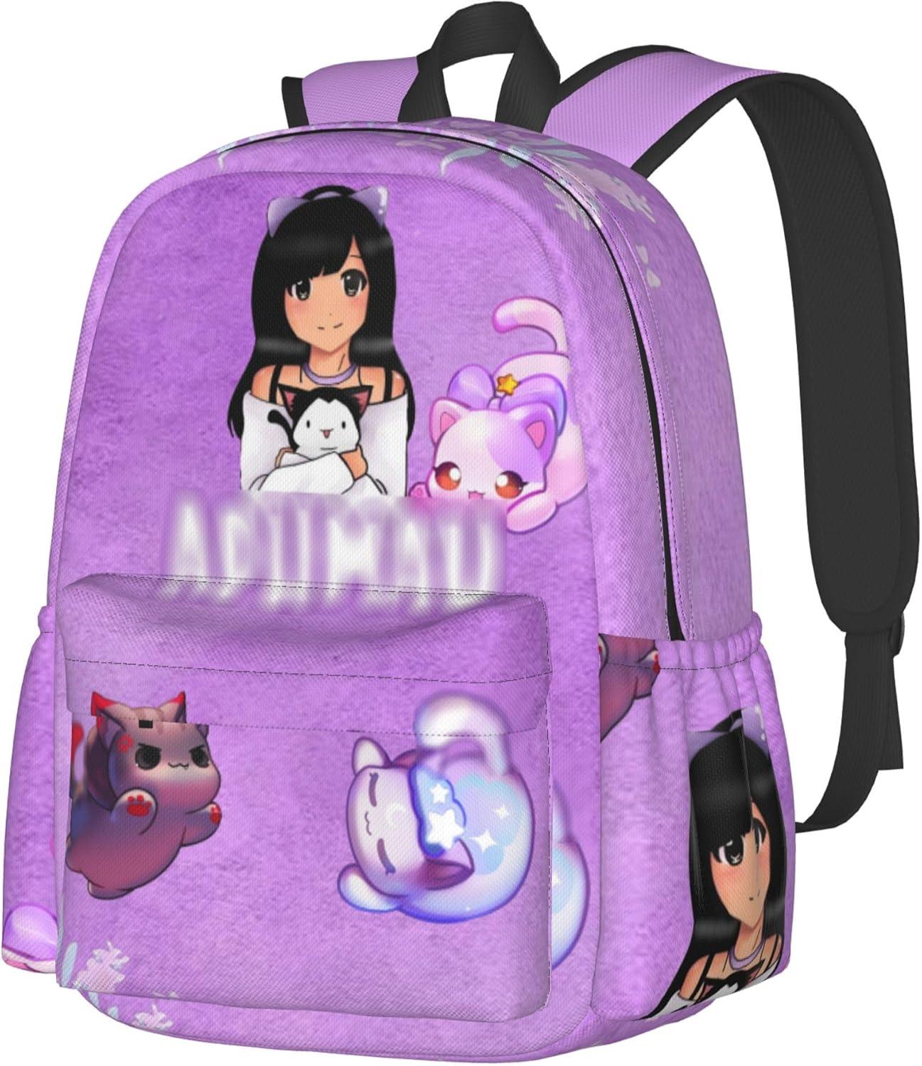 KYILUMY Purple Backpack Anime Cartoon Lightweight Backpacks
